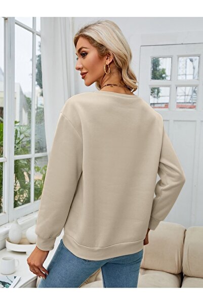 Adrift ΚΩΔΙΚΟΣ ADR-SHEN LUNE Heart And Slogan Graphic Φούτερ με θερμική επένδυση