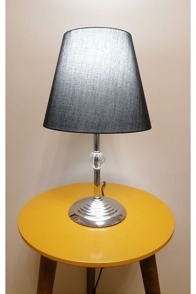 RİOLİGHT RETRO19 Rustic Vintage Chrome Body Sand - Headboard 1XE27 Lampshade
