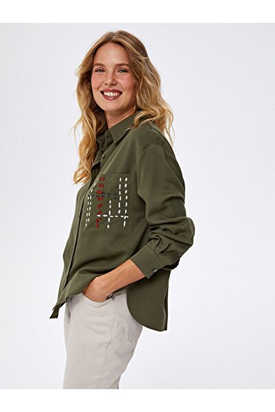 Faik Sönmez Pocket Panch Embroidered Liyoselli Shirt 67317