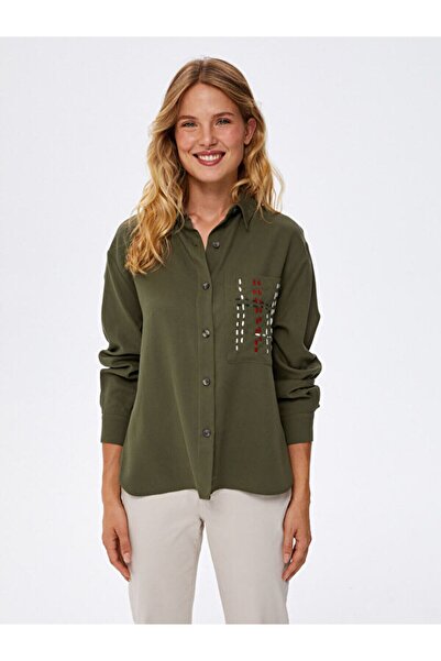 Faik Sönmez Pocket Panch Embroidered Liyoselli Shirt 67317