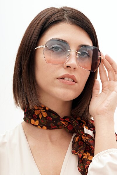 Babafiyatlar نظارة شمسية نسائية من نينا باللون الأزرق والوردي