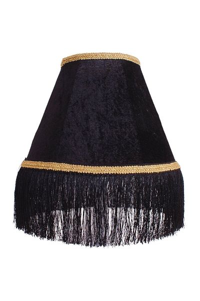 Dekovien Black Metal Leg - Lampshade Gold Piping Vintage ABD04222