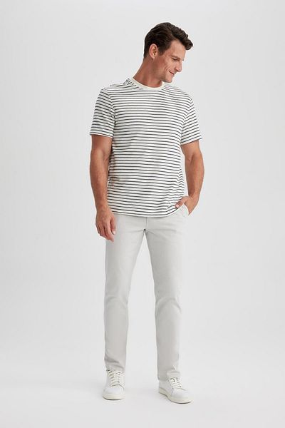 DeFacto Regular Fit Zipper Pocket Straight Leg Gabardine Chino Canvas Trousers B2088ax23au