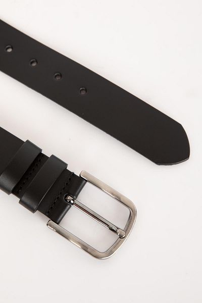 DeFacto Men's Oval Buckle Leather Oval Jean Belt B3094axns