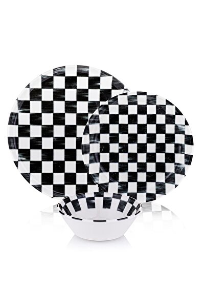 Bambum Lara - 12 Parça Porselen Yemek Takımı Damas