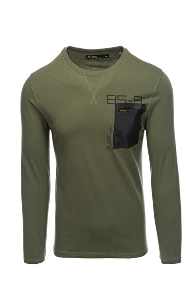 OMBRE Bedrucktes Herren-Longsleeve L130 - grau meliert