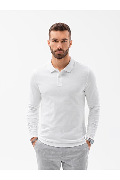 OMBRE Einfarbiges Herren-Longsleeve L132 - weiß