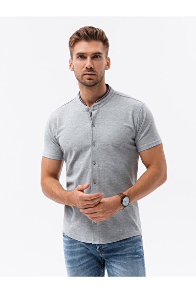 OMBRE Herrenhemd mit kurzen Ärmeln K543