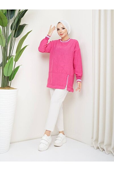 Hilmod Kadın Ribanalı Fermur Detaylı Tunik
