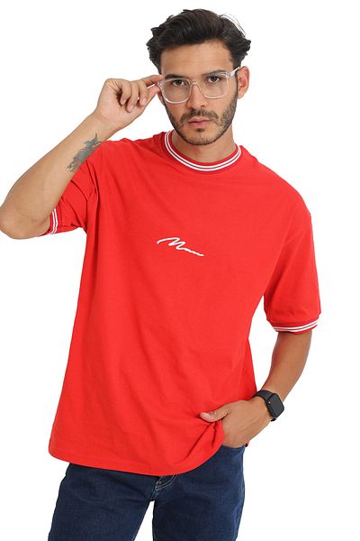 C&C OKULCUNUZ Unisex New Season Oversize Molded Collar Detailed Summer T-shirt