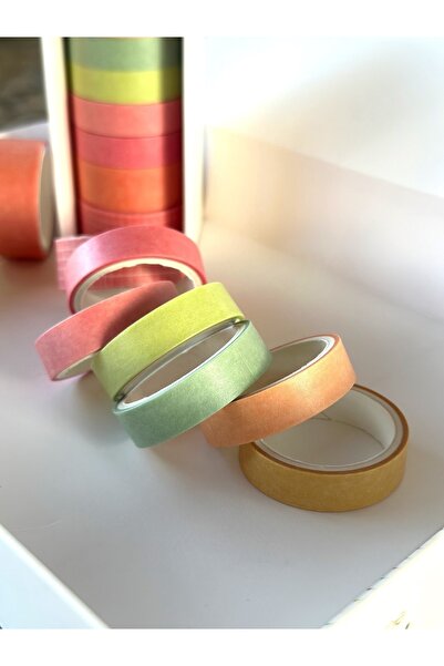 Padme studio 8'li Washi Dekoratif Kağıt Bant - Rising Sun