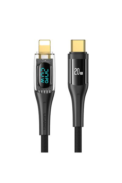 Genel Markalar Uyumlu US-SJ588 Dijital Göstergeli 1.2m PD 20W Type-C toLightn...