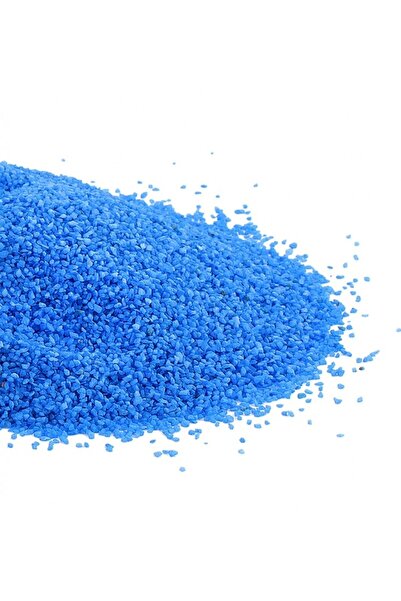 Badem Akvaryum Renkli Kum Mavi Dekoratif Kum Renkli 1 Kg