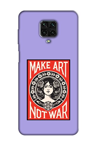 frondcase حافظة هاتف Redmi Note 9S Make Art Not War Lilac