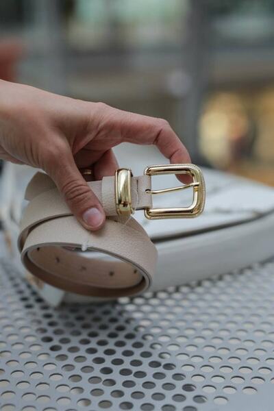 Fiori حزام بنطلون نسائي مقاوم للتشوه مطلي بالذهب، حزام الجاكيت، حزام الفستان، حزام القميص