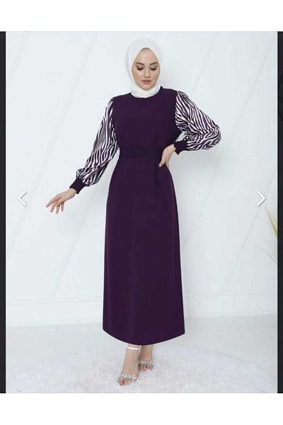 Modaytesettür Sleeve Detail Fancy Printed Dress