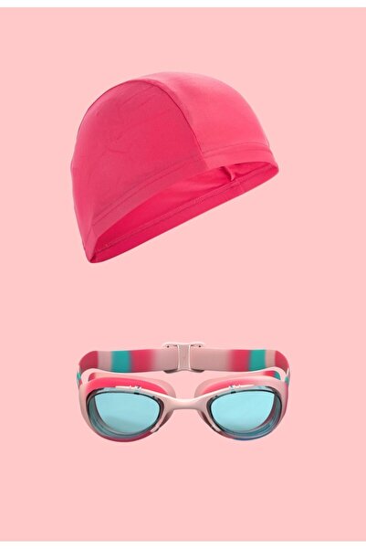 clasty Children's Swimming Goggles and Cap Set - Pink