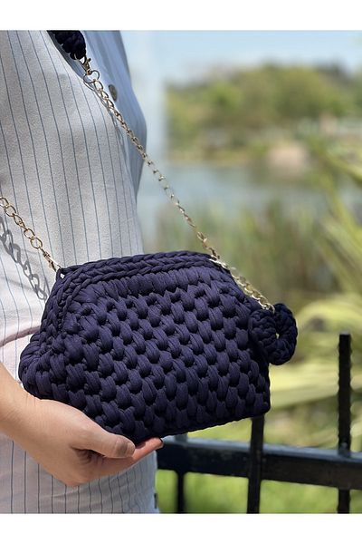 CHQEL Cheql Scholarship Model Portfolio Clutch чанта, ръчно изработена плетена презрамка с кръстосана верига, ръчно изработена чанта