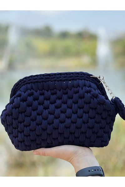 CHQEL Cheql Scholarship Model Portfolio Clutch чанта, ръчно изработена плетена презрамка с кръстосана верига, ръчно изработена чанта