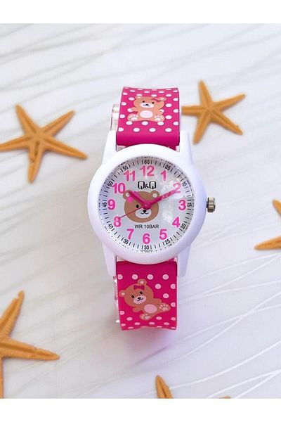 Q&Q V22A-012VY Q&Q 10 Atm Waterproof Unisex Children Wristwatch with Silicone Band