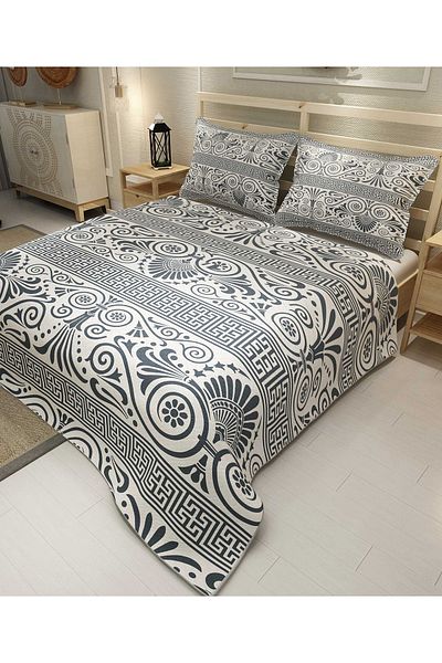MonoHome Pique Set Cotton Double Jacquard Woven Bedspread Ethnic Design