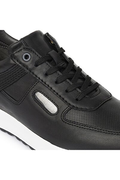Greyder 14191 Siyah Deri Erkek Sneaker Spor Ayakkabı