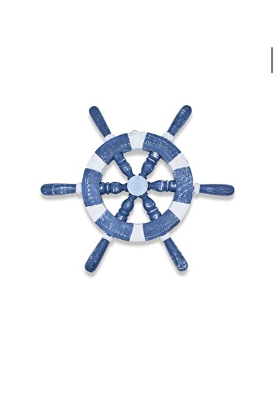 Azra hediyelik eşya ve tekstil ürünler Ahşap Gemi Dümeni 50 Cm Duvar Objesi D...