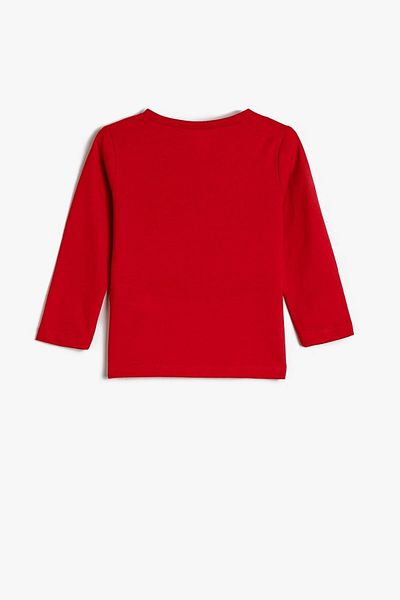 Koton Baby Girl Long Sleeve Crew Neck Printed Cotton T-Shirt 4WMG10036AK
