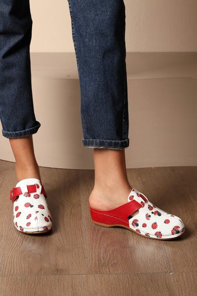 Fatex Uğur Böceği Desenli Ev Sabo Terlik