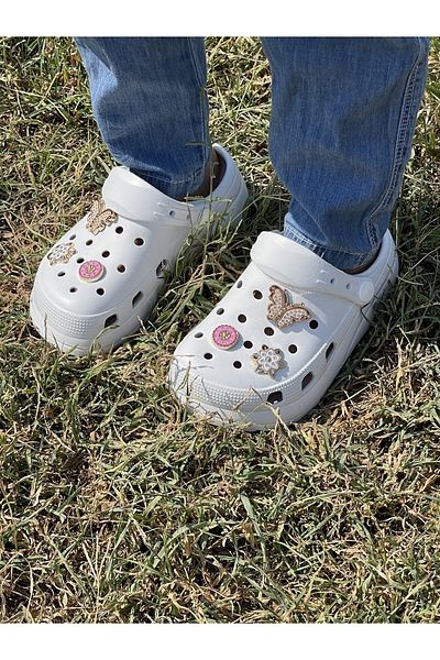 Hızlı Al GIRL'S BUTTERFLY STONE SANNDALET CROS SLIPPERS (SMALL MOLD 1 UMA LARGE PREPER)