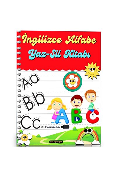 Enine Boyuna Eğitim Teaching English Alphabet Write-Erase Book - Transverse L...