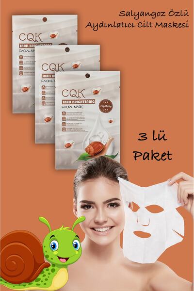 Dahaus Xolo 3 Adet Salyangoz Maskesi Aydınlatıcı Yoğun Hidrasyon Centella Asi...