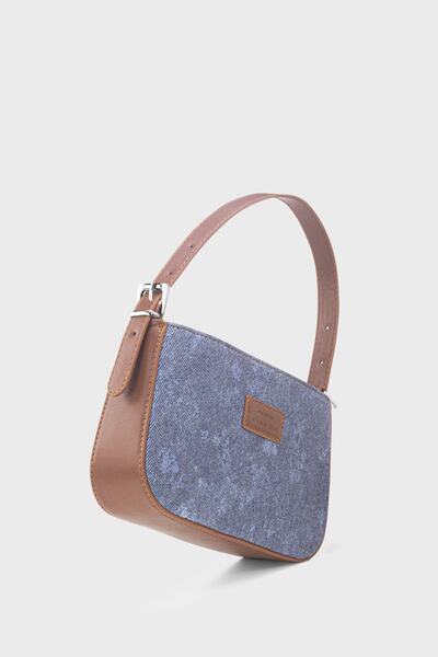 Housebags Women's Jeans Denim Buckle Baguette Bag 208