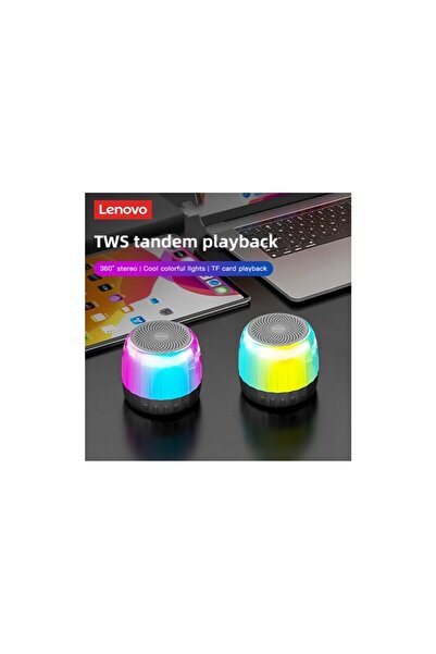 LENOVO K3 Plus Bluetooth Hoparlör RGB Renkli Işıklı Taşınabilir Kablosuz Hoparlör BT 5.2