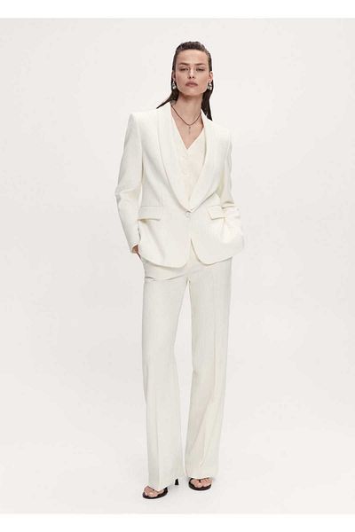 MANGO Woman Jachetă blazer mulata cu guler șal