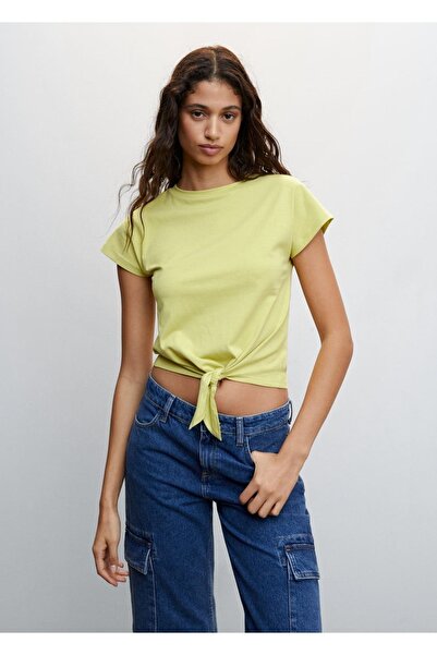 MANGO Woman T-Shirt με κόμπους