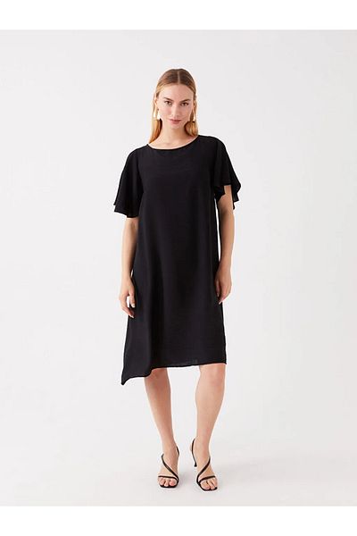 LC Waikiki LCWAIKIKI Classic Crew Neck Straight Short Sleeve Women's Dress