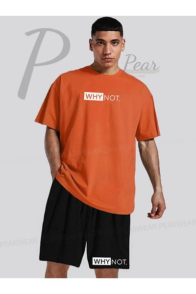 Pear Wear Men's Oversize T-Shirt and Shorts Set - Why Not Printed
