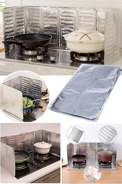 safestore 32,5*84 Cm Aluminum Plate - Stove Oil and Wind Protector Picnic Campfire