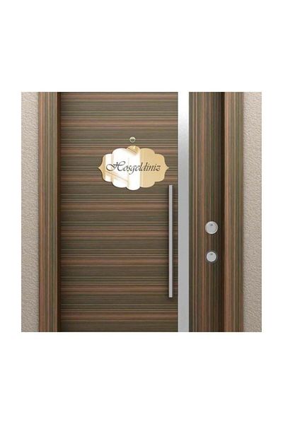 GÜNEŞ LAZER Ornament pentru ușă din plexiglas de bun venit 3d din plexiglas cu oglindă aurie