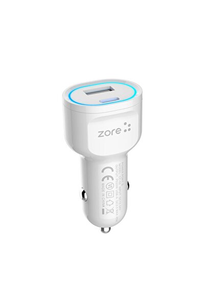 HTstore Zore CC-02 Hızlı Şarj Özellikli LED Işıklı QC 3.0 USB-A ve Type-C PD ...