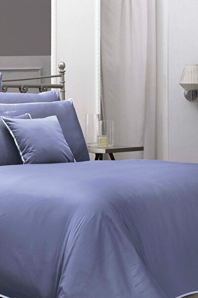 Sarev Sartoria Light Blue Double 500 TC 100% Cotton Satin Duvet Cover Set