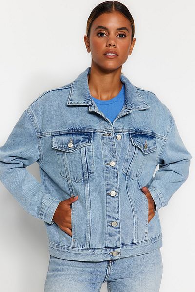 Trendyol Collection Világoskék farmer dzseki TWOSS22CE0253