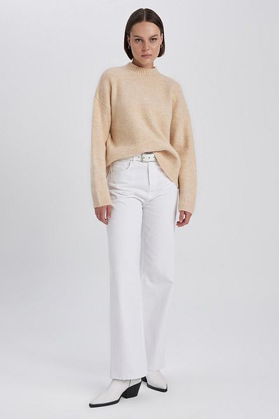 DeFacto Übergroßer Rollkragenpullover mit halber Passform R6044az23wn