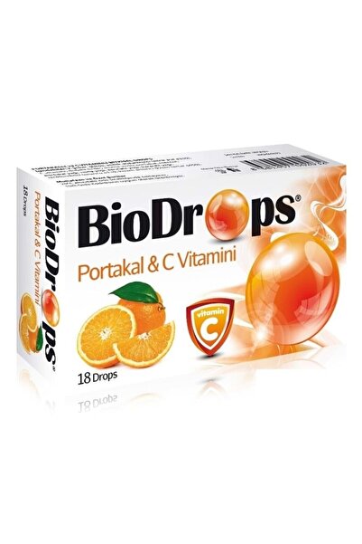 Biodrops Portakal & C Vitamini 18 Adet Pastil