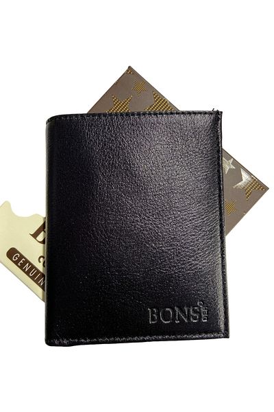BONS 1.Class Quality Black Men's Leather Wallet