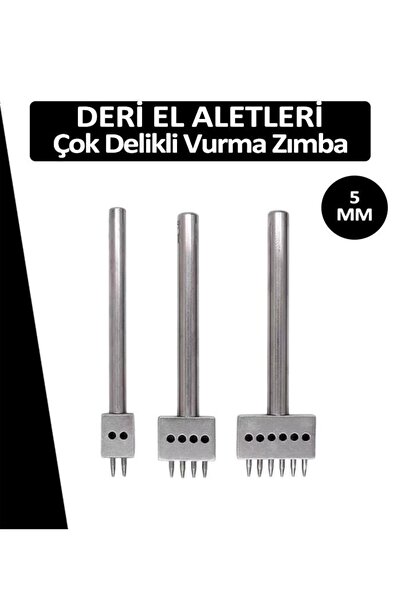 Dopar Çok Delikli Vurma Zımba Paslanmaz Çelik 5 Mm 3 Adet