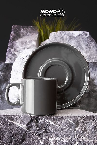 Mowo Home Hatsu Turkish Coffee, Espresso, Gift 2-Piece Coffee Cup - Birthday, Valentine's Day Gift