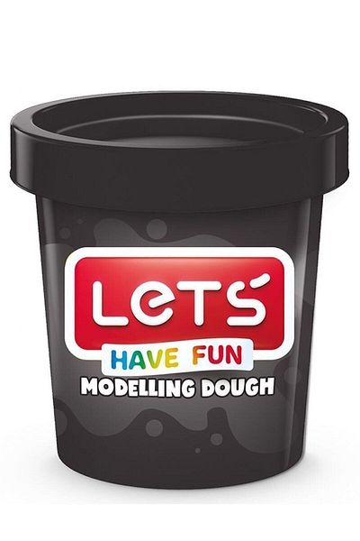 Lets Play Dough Single Color 150 Gr Black L8340-10