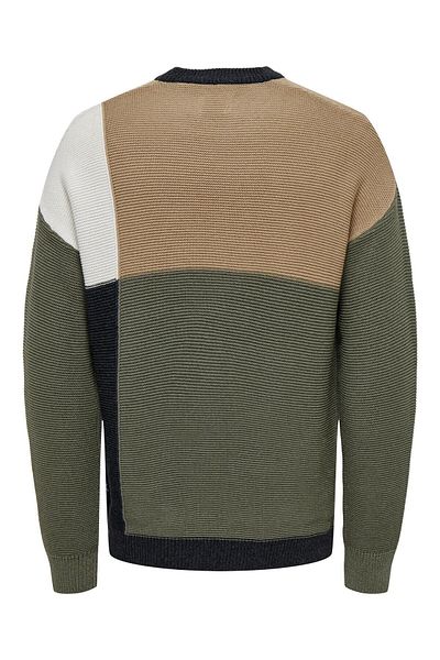 Only & Sons ONSKENDRICK LIFE DS 5 BLOCK CREW KNIT